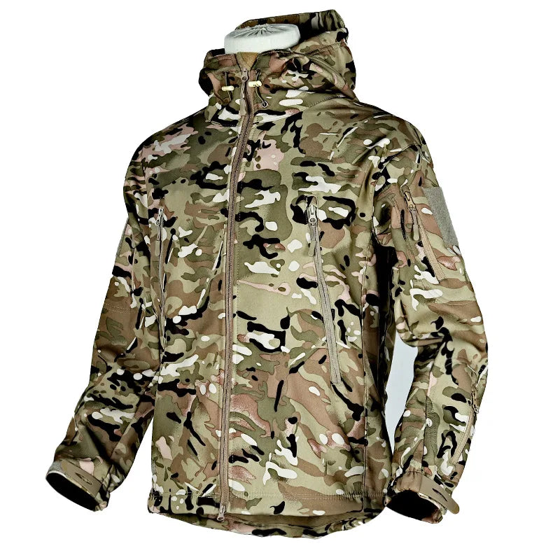 Outdoor Hiking Jacket Shark Skin Soft Shell Outwear Windproof Waterproof Windbreaker Training Tactical Jackets Hunting Clothes
