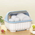 Kitchen Dish Drain Cabinet with Lid – Tableware & Chopstick Storage Box