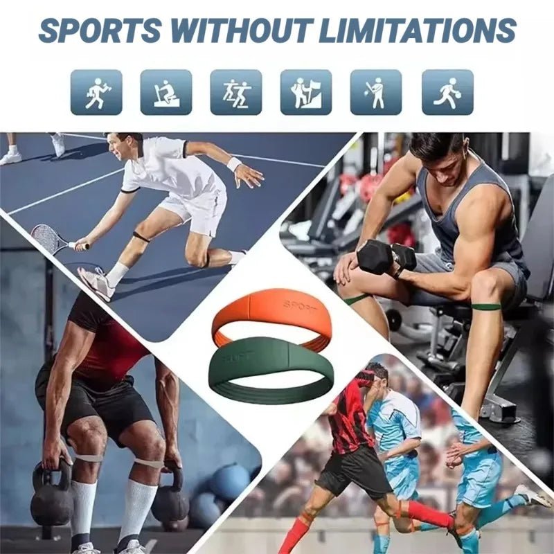 2Pcs Silicone Patella Tendon Knee Straps Support Care Strap Fixed Protection Flexible Sports Band Patellar Strape Brace Shock - memorylane shop