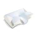 2-in-1 memory foam neck pillow - contoured orthopedic support for better sleep