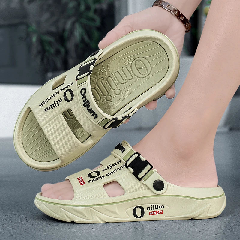 Summer Sandals for Men and Women, Dual-Use Beach Shoes, Soft-Soled Anti-Odor Slippers