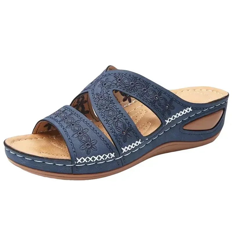Summer 2025 women's sandals with exposed toes, retro anti slip leather casual women's fashionable versatile sandals - memorylane shop