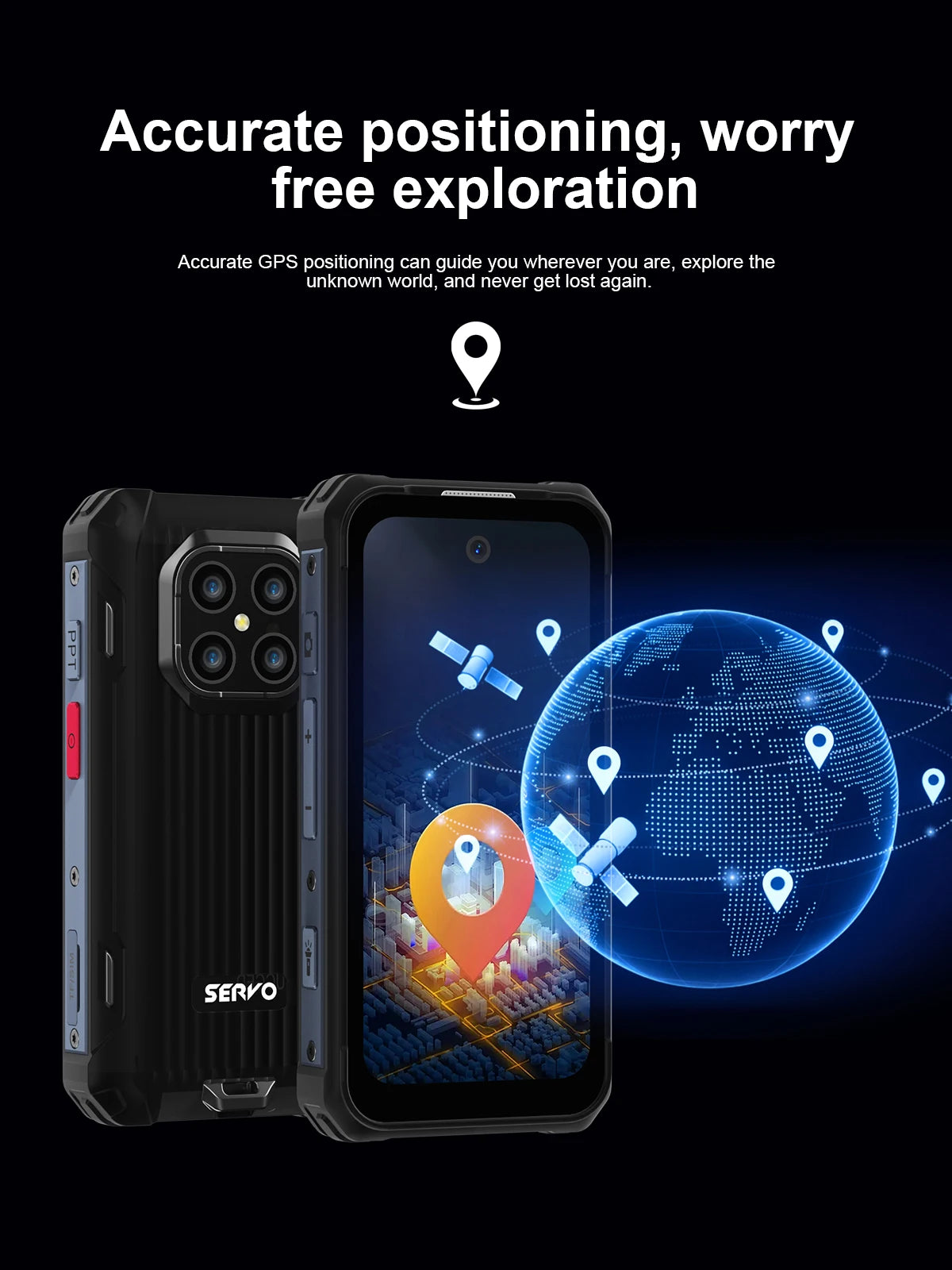 SERVO TANK500 Rugged Smartphone – IP68, 4G LTE, Android 12, 6GB RAM