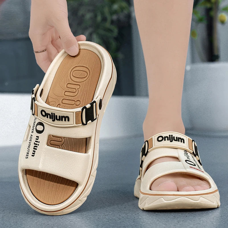 Summer Sandals for Men and Women, Dual-Use Beach Shoes, Soft-Soled Anti-Odor Slippers