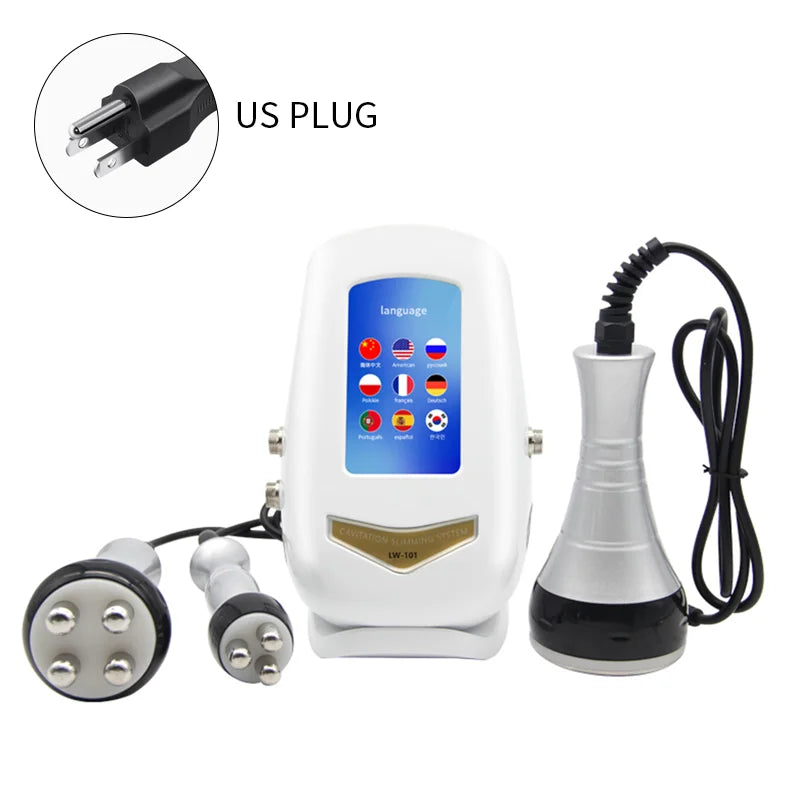 40K 3-in-1 Ultrasonic Body Shaping Instrument Negative Pressure Slimming Beauty Massage  Facial Care Beauty Salon Dedicated