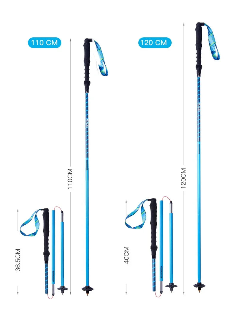AONIJIE E4202 110cm 120cm Lightweight Folding Collapsible Quick Lock Cross-country Trekking Pole Aluminium Alloy Walking Stick