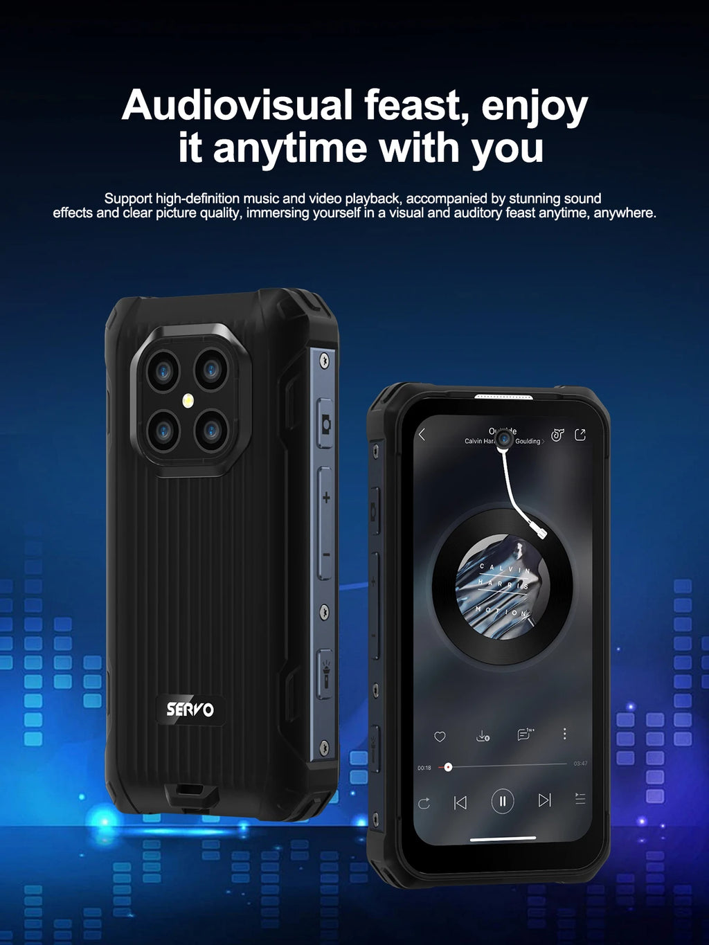 SERVO TANK500 Rugged Smartphone – IP68, 4G LTE, Android 12, 6GB RAM