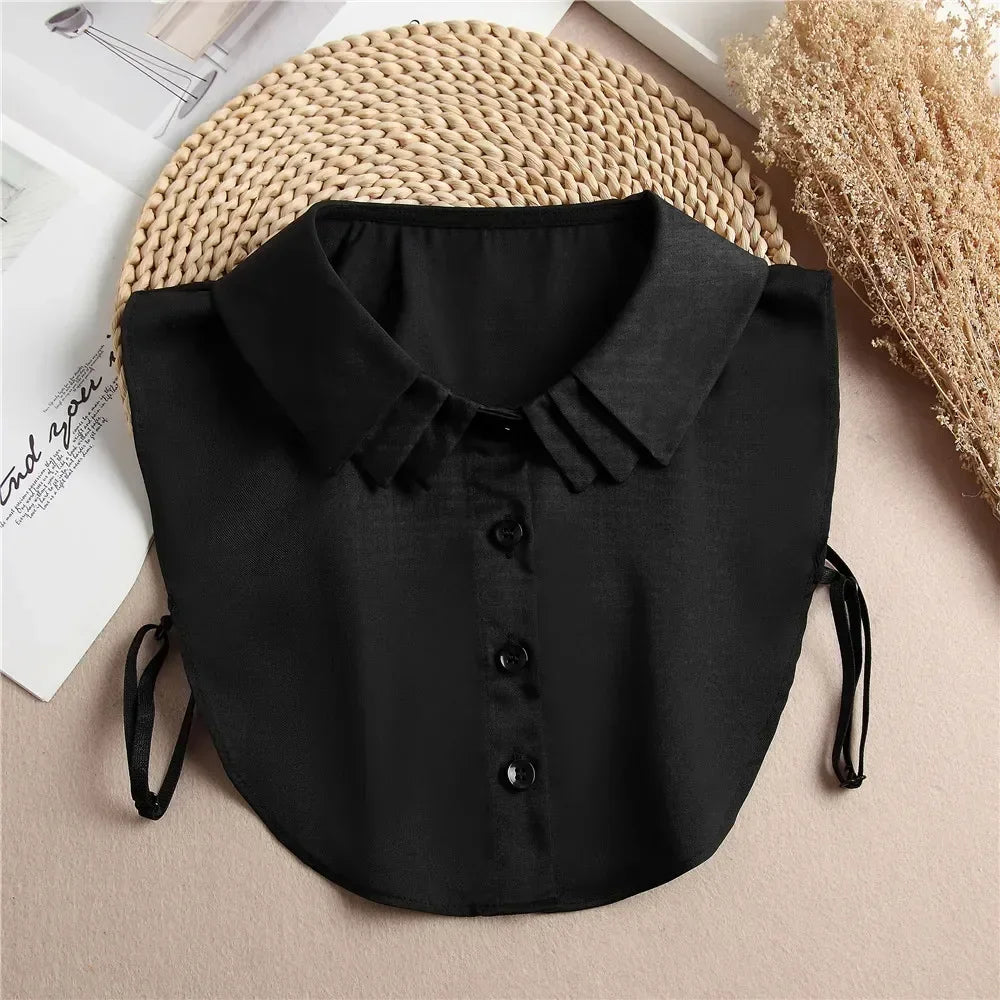 Women's Vintage Lace Front Tie Detachable Collar