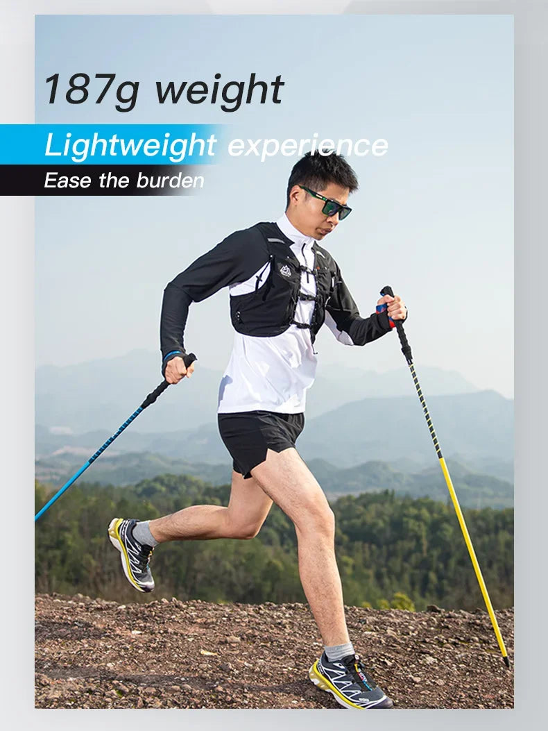 AONIJIE E4202 110cm 120cm Lightweight Folding Collapsible Quick Lock Cross-country Trekking Pole Aluminium Alloy Walking Stick