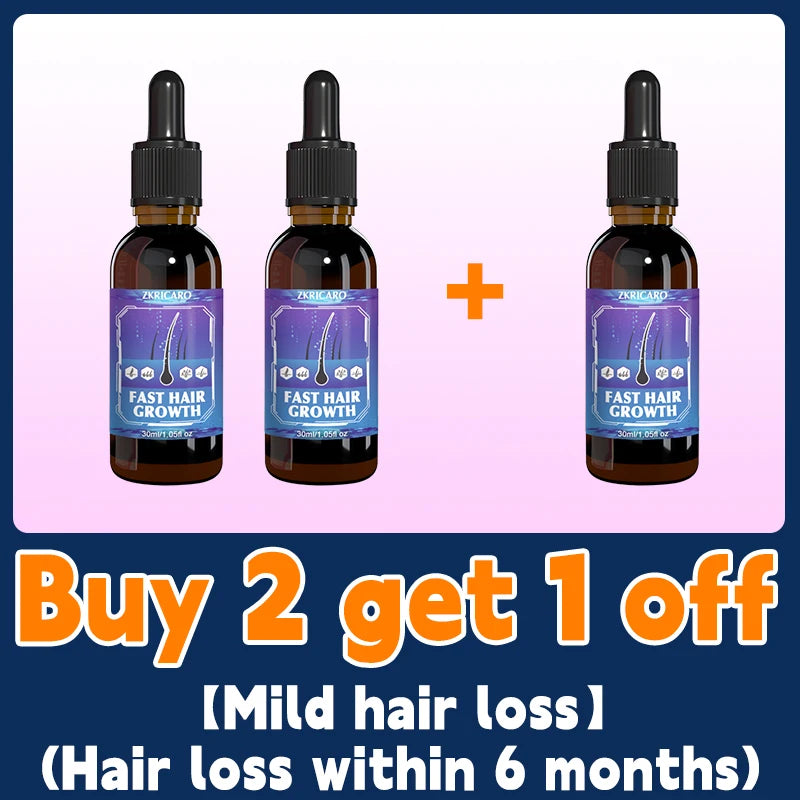 ZKRICARO 0fficial genuine, high quality hair growth essence 0il, scalp care, make hair grow thicker, no more baIIdness