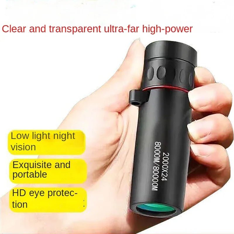2000x24 HD Monocular Telescope Mini Portable Mobile Phone Telescope with Holder Outdoor Camping Hunting Birdwatching Telescopes - memorylane shop