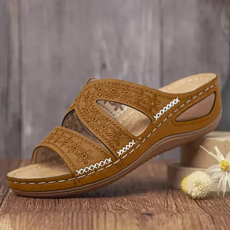 Summer 2025 women's sandals with exposed toes, retro anti slip leather casual women's fashionable versatile sandals - memorylane shop