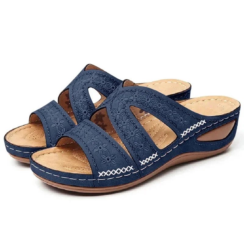 Summer 2025 women's sandals with exposed toes, retro anti slip leather casual women's fashionable versatile sandals - memorylane shop