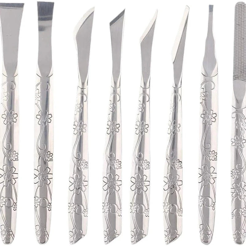 Professional Pedicure Tools Set Manicure Knife Kit Stainless Steel Toe Pedicure Knife Nail Clipper Feet Scraper Dead Skin Remove