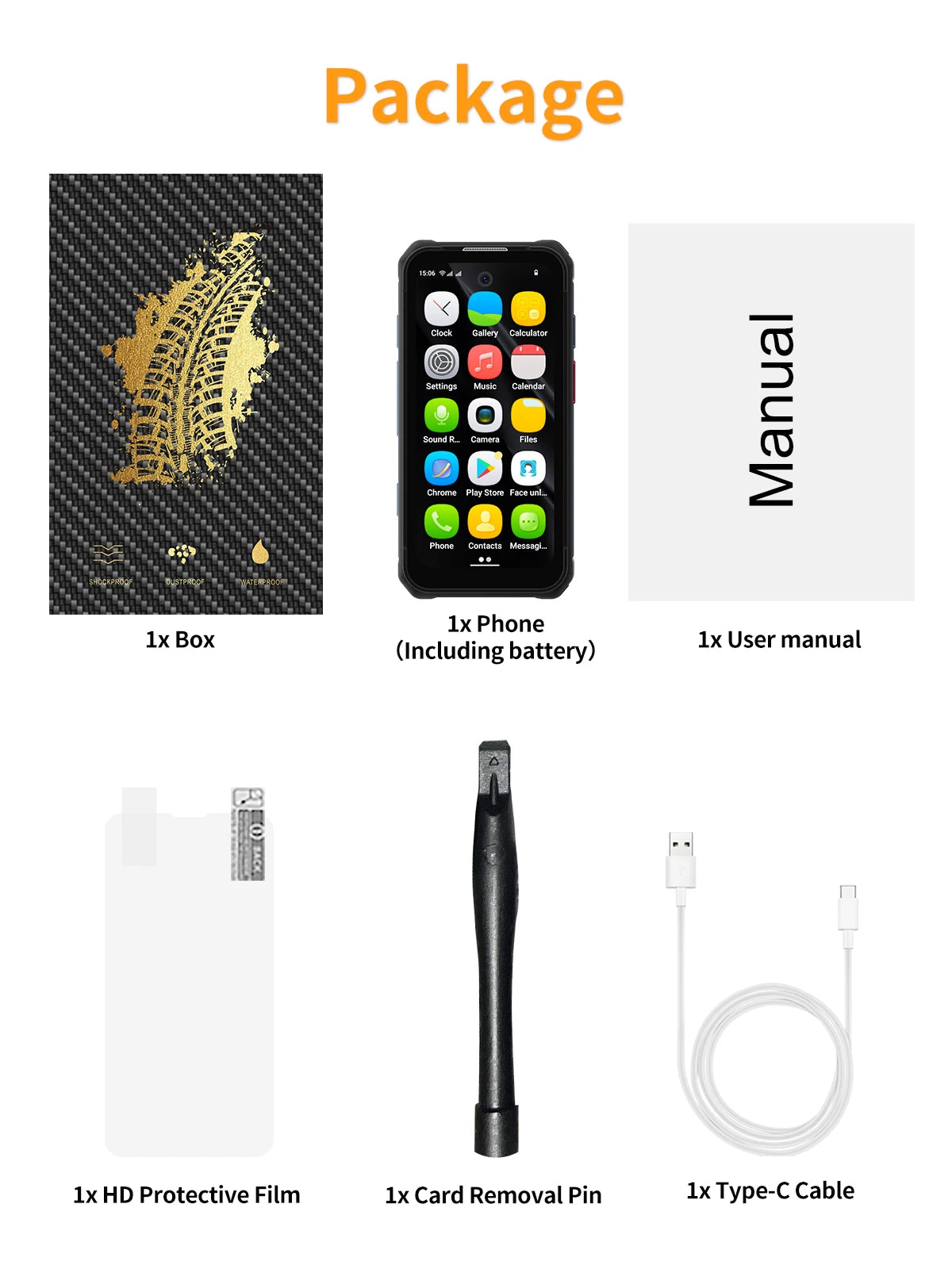 SERVO TANK500 Rugged Smartphone – IP68, 4G LTE, Android 12, 6GB RAM