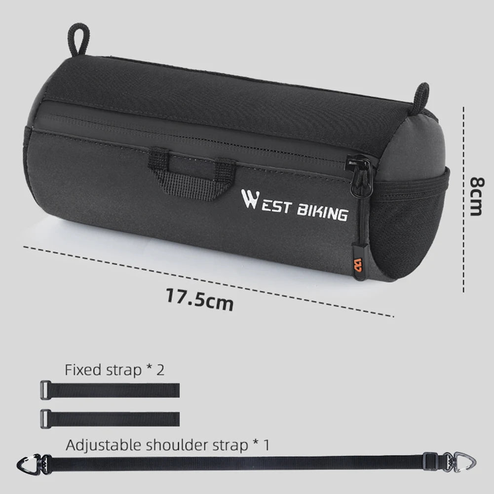 1L Reflective Bicycle Handlebar Bag Front Bike Bags With Adjustable Strap Portable Shoulder Bag For Cycling Road Bike Scooter