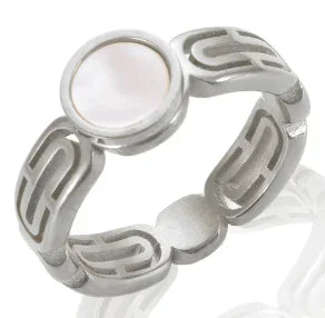 Stainless Steel Zircon Ring for Women – Waterproof Romantic Jewelry