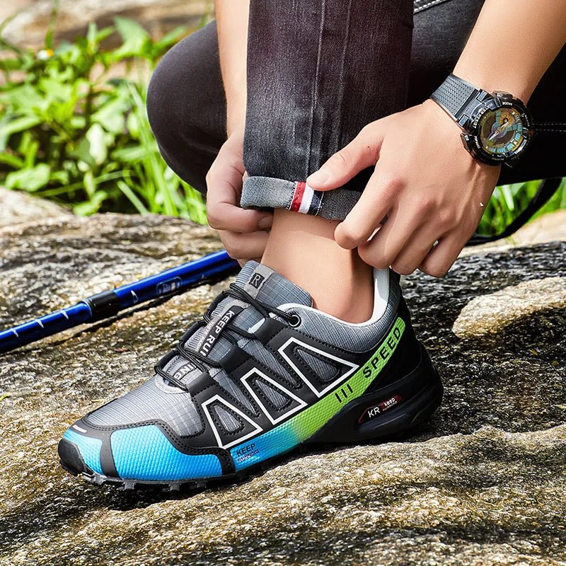 Men's Lockless Cycling Shoes,Outdoor Mountain Cross - Country Non - slip Hiking shoes,Breathable Sports Shoes,Road Cycling Shoes - memorylane shop