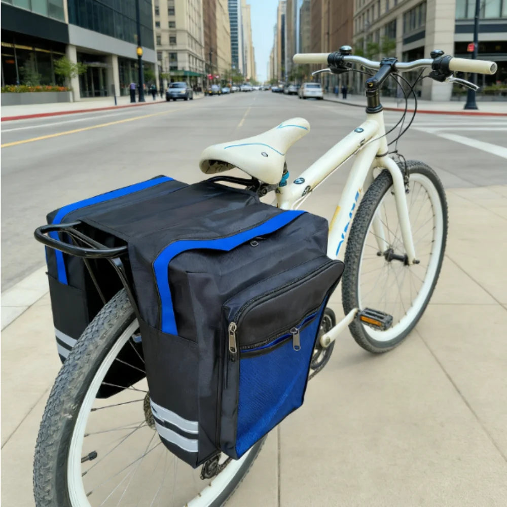 MTB Bicycle Rear Rack Carrier Bag Durable Pannier Double-Sided Bike Trunk Bag Cycling Luggage Back Seat Travel Bag