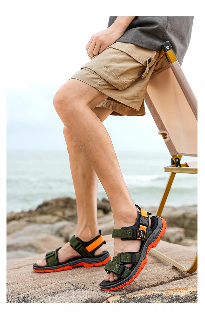 Summer Men's Sandals Trendy Casual Outdoor Sport Shoes for Holidays Beach Breathable Wear - Resistant Hiking & Walking Sandals - memorylane shop