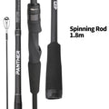 ROLLFISH Carbon Fiber Spinning Casting Fishing Rod M Power Fast Action For Freshwater & Saltwater Bass Trout Carp Fish