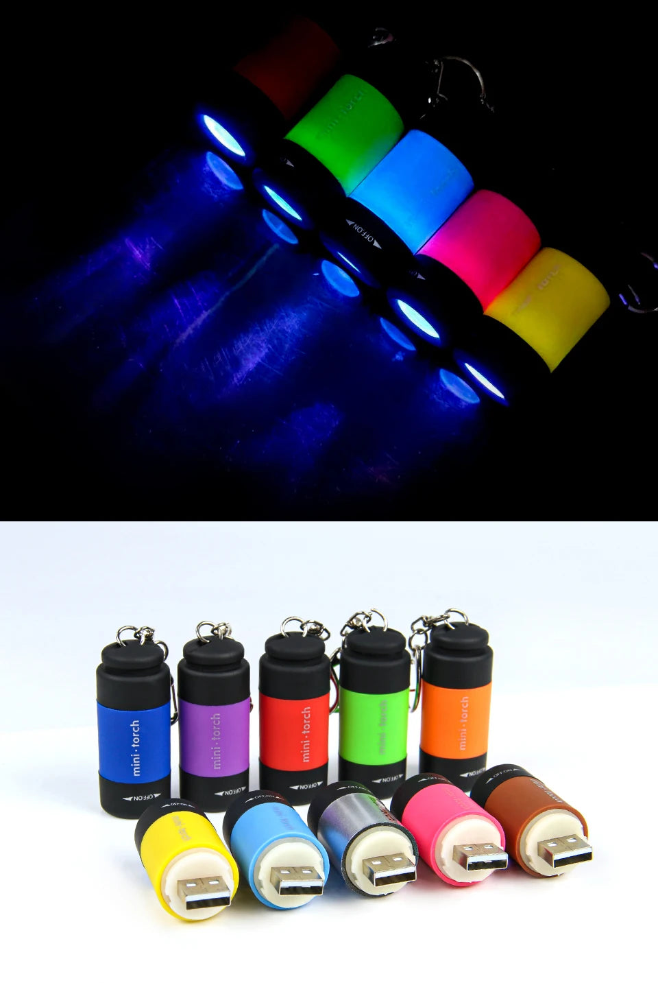 LETOYO UV Flashlights Led Mini USB Light Portable Rechargeable Waterproof Flashlight for squid jig metal jig fishing accessories