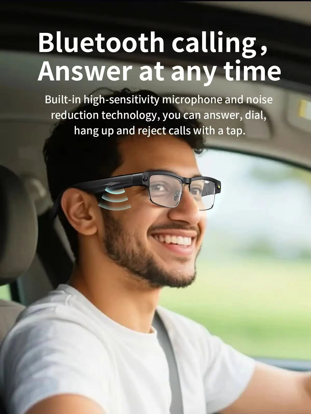 Smart Camera Glasses – Photo, Video, BT Call & AI Voice Assistant | Sunglasses