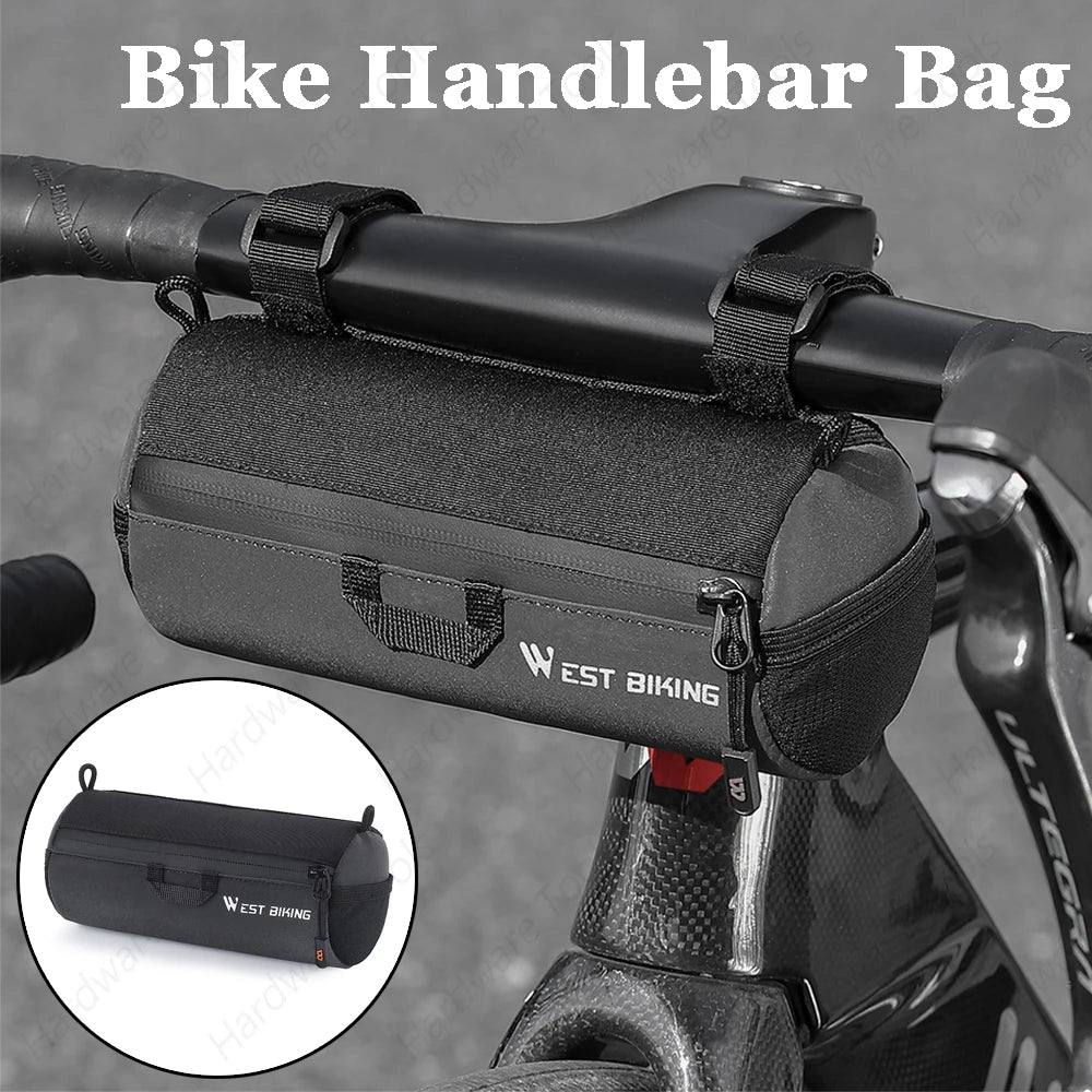 1L Reflective Bicycle Handlebar Bag Front Bike Bags With Adjustable Strap Portable Shoulder Bag For Cycling Road Bike Scooter