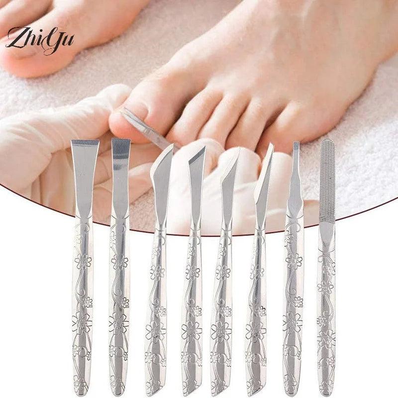 Professional Pedicure Tools Set Manicure Knife Kit Stainless Steel Toe Pedicure Knife Nail Clipper Feet Scraper Dead Skin Remove