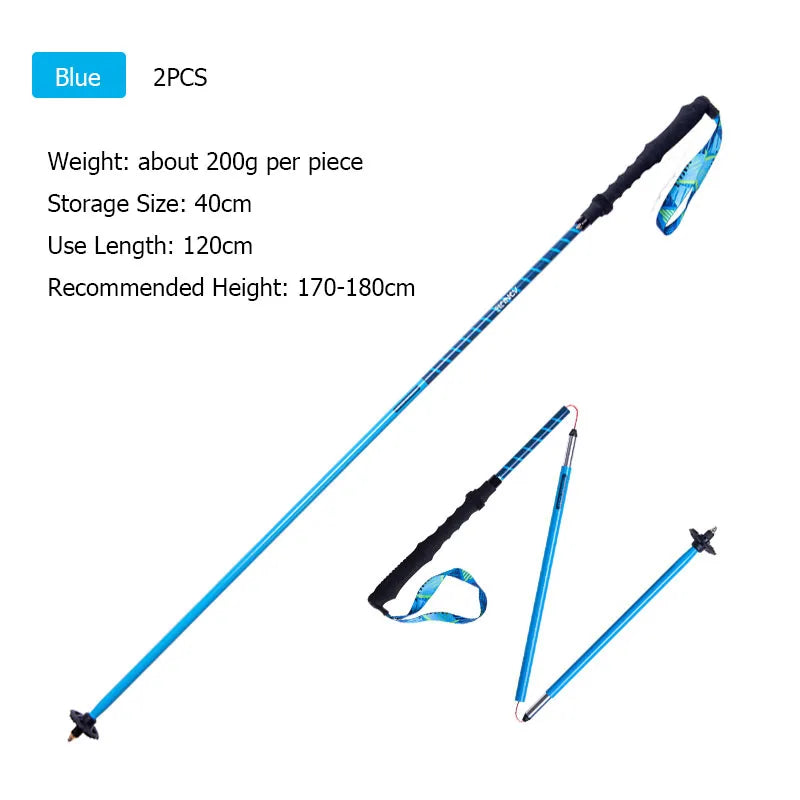 AONIJIE E4202 110cm 120cm Lightweight Folding Collapsible Quick Lock Cross-country Trekking Pole Aluminium Alloy Walking Stick