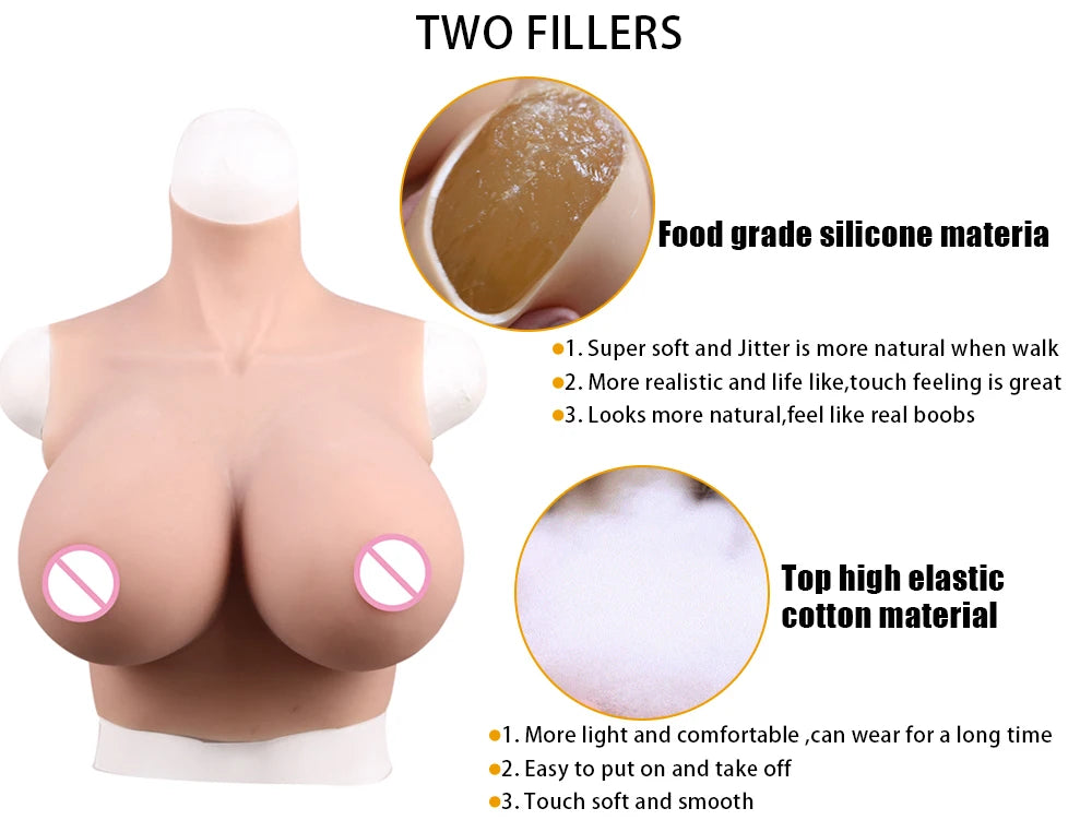 Eyung Realistic Silicone Fake Breast Forms Boobs for Crossdresser Shemale Transgenders Transvestite Mamario De Silicona Breasts