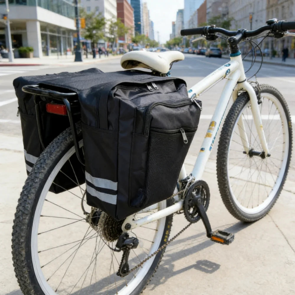 MTB Bicycle Rear Rack Carrier Bag Durable Pannier Double-Sided Bike Trunk Bag Cycling Luggage Back Seat Travel Bag