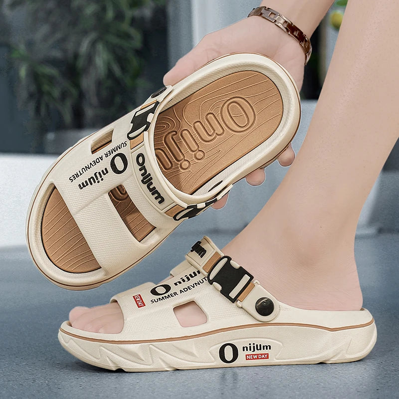 Summer Sandals for Men and Women, Dual-Use Beach Shoes, Soft-Soled Anti-Odor Slippers