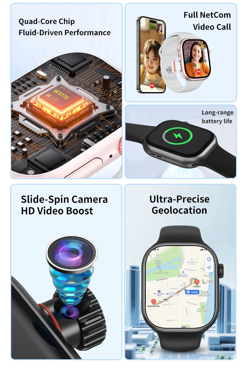 S10 Smart Watch – Android 4G LTE, AMOLED, GPS, Video Call & SIM Card