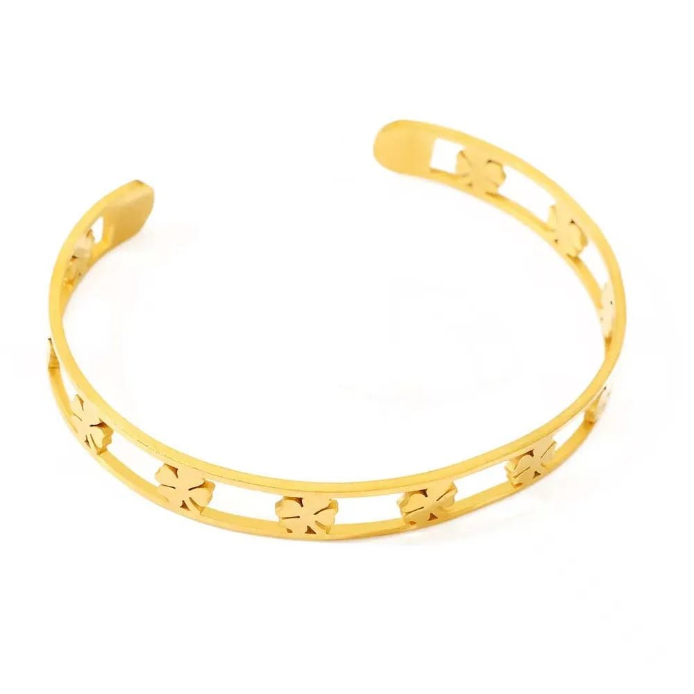 Fashion Simple Stainless Steel 3 Crystal Bracelet Bangle - memorylane shop