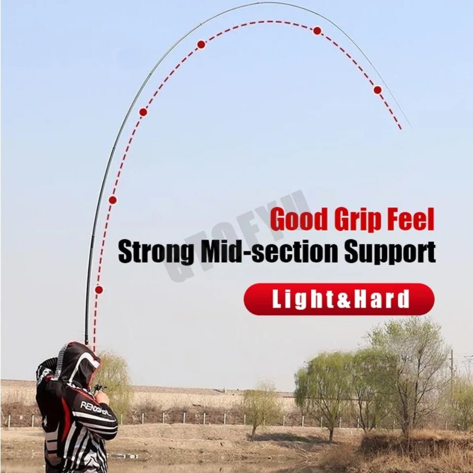 High Carbon Variable 4.5 - 10M Multi Positioning Hollow Fishing Rod and Reel Combo Set Ultralight Superhard Stream Hand Pole Set - memorylane shop