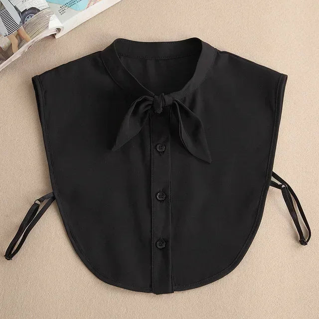 Women's Vintage Lace Front Tie Detachable Collar