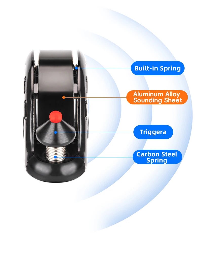 ROCKBROS Bicycle Bell Aluminium Alloy MTB Road Bike Horn Bike Ring Safety Cycling Handlebar Bicycle Hidden Alarm Bike Accessory - memorylane shop