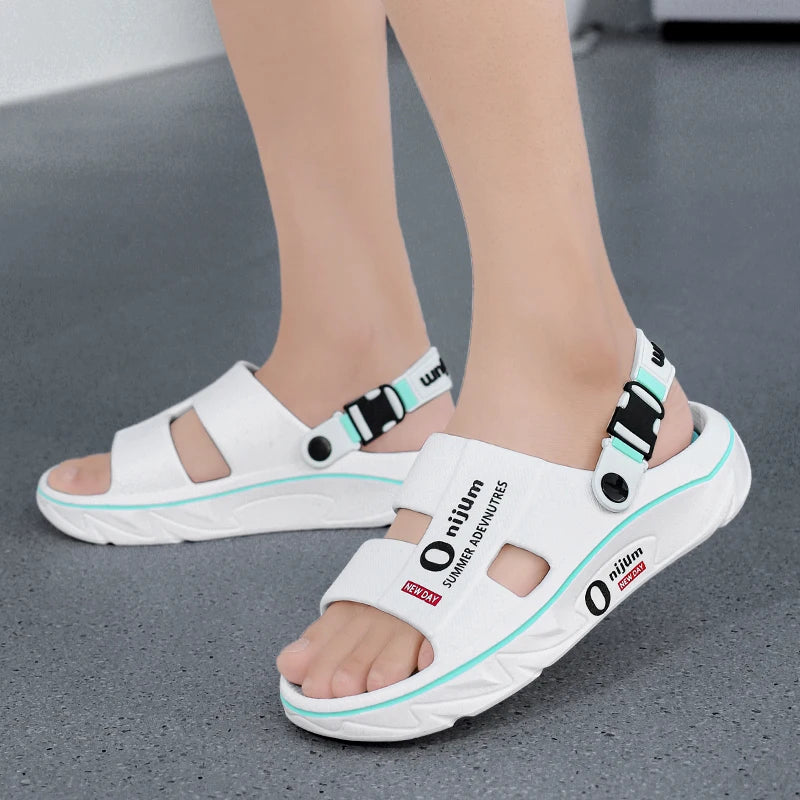 Summer Sandals for Men and Women, Dual-Use Beach Shoes, Soft-Soled Anti-Odor Slippers