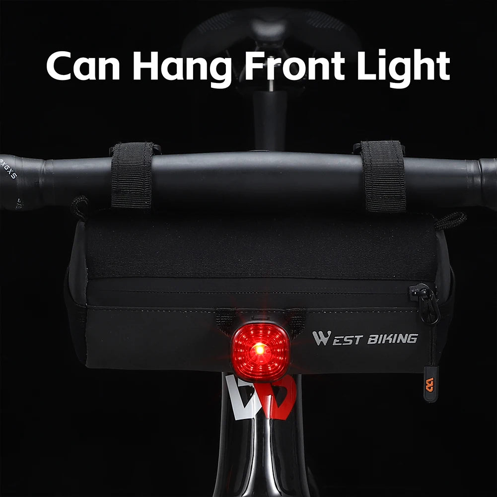 1L Reflective Bicycle Handlebar Bag Front Bike Bags With Adjustable Strap Portable Shoulder Bag For Cycling Road Bike Scooter