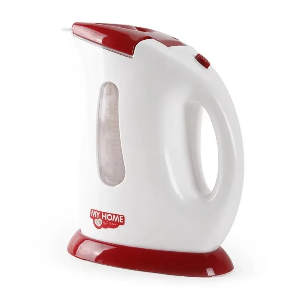 White and red electric kettle with 'My Home' branding on a white background