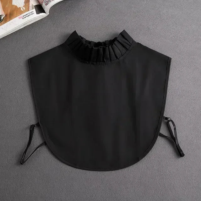 Fashion 2025 Front Tie White Fake Collar for Women Stand Detachable Collar Fake Girls Vintage Lace Ladies False Blouse Collar - memorylane shop