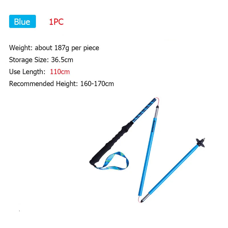 AONIJIE E4202 110cm 120cm Lightweight Folding Collapsible Quick Lock Cross-country Trekking Pole Aluminium Alloy Walking Stick