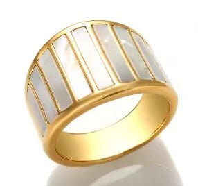 Stainless Steel Ring for Women Inlaid Zircon Rings Waterproof Romantic Fashion Jewelry - memorylane shop