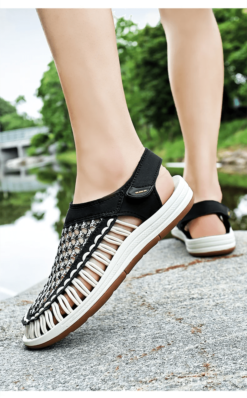 Summer New Sandals Men's Brand Designer Fashion Casual Outdoor Waders Large Size Hand - woven High Quality Beach Sandals For Men - memorylane shop