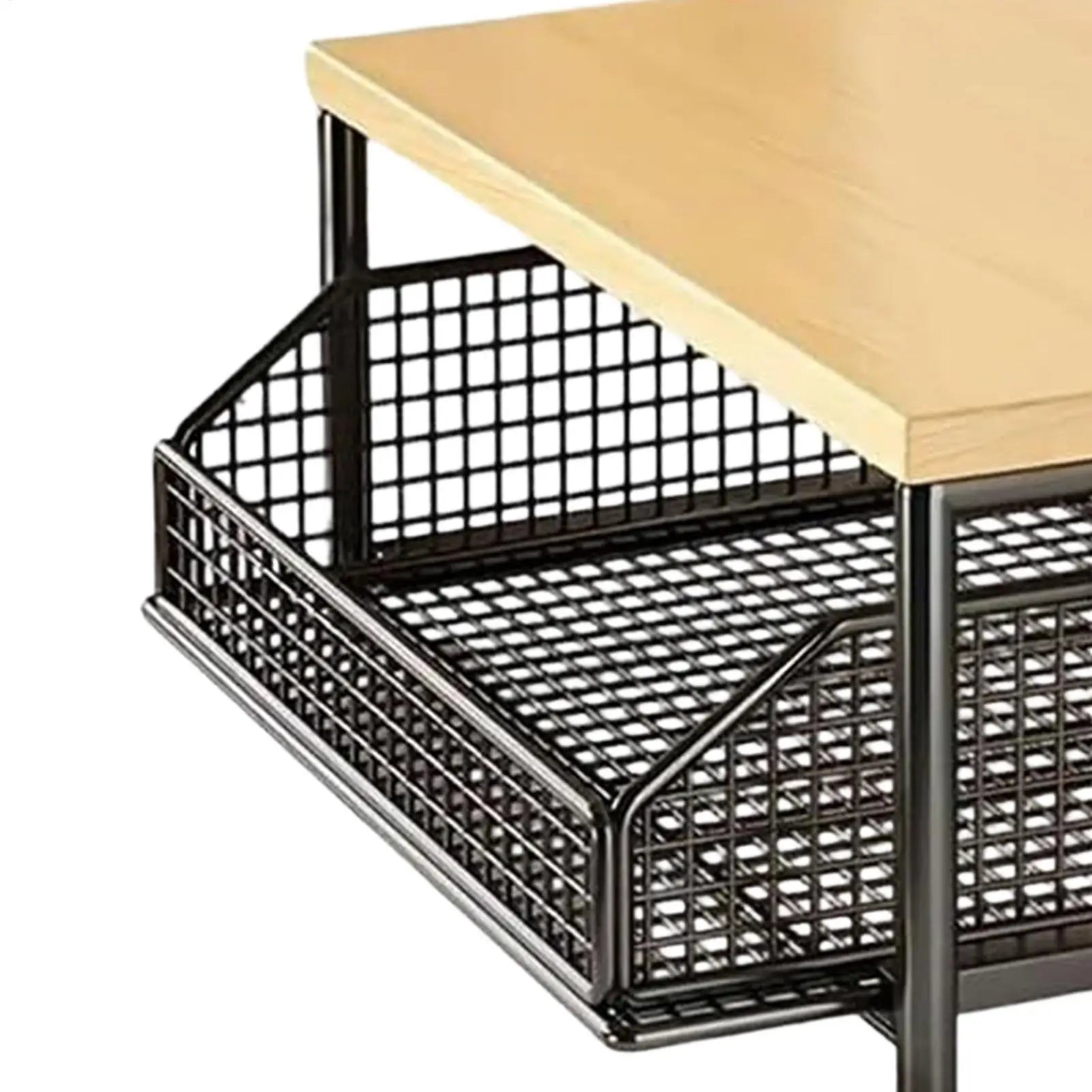 Wooden Kitchen Storage Rack with Drawer – Multi-Use Standing Shelf Organizer