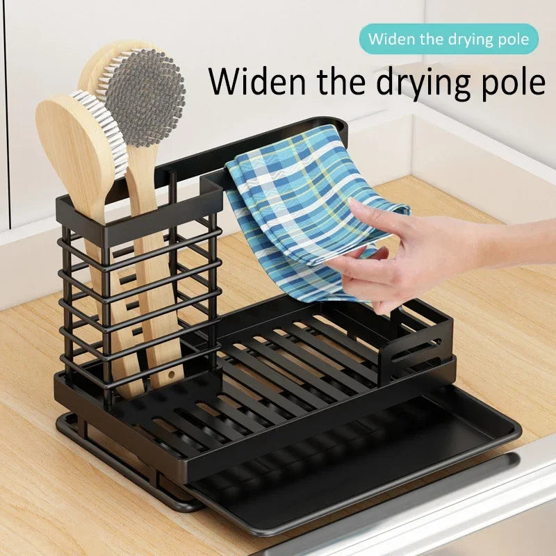 Stainless Steel Kitchen Sink Organizer – Sponge Holder & Dish Drying Rack