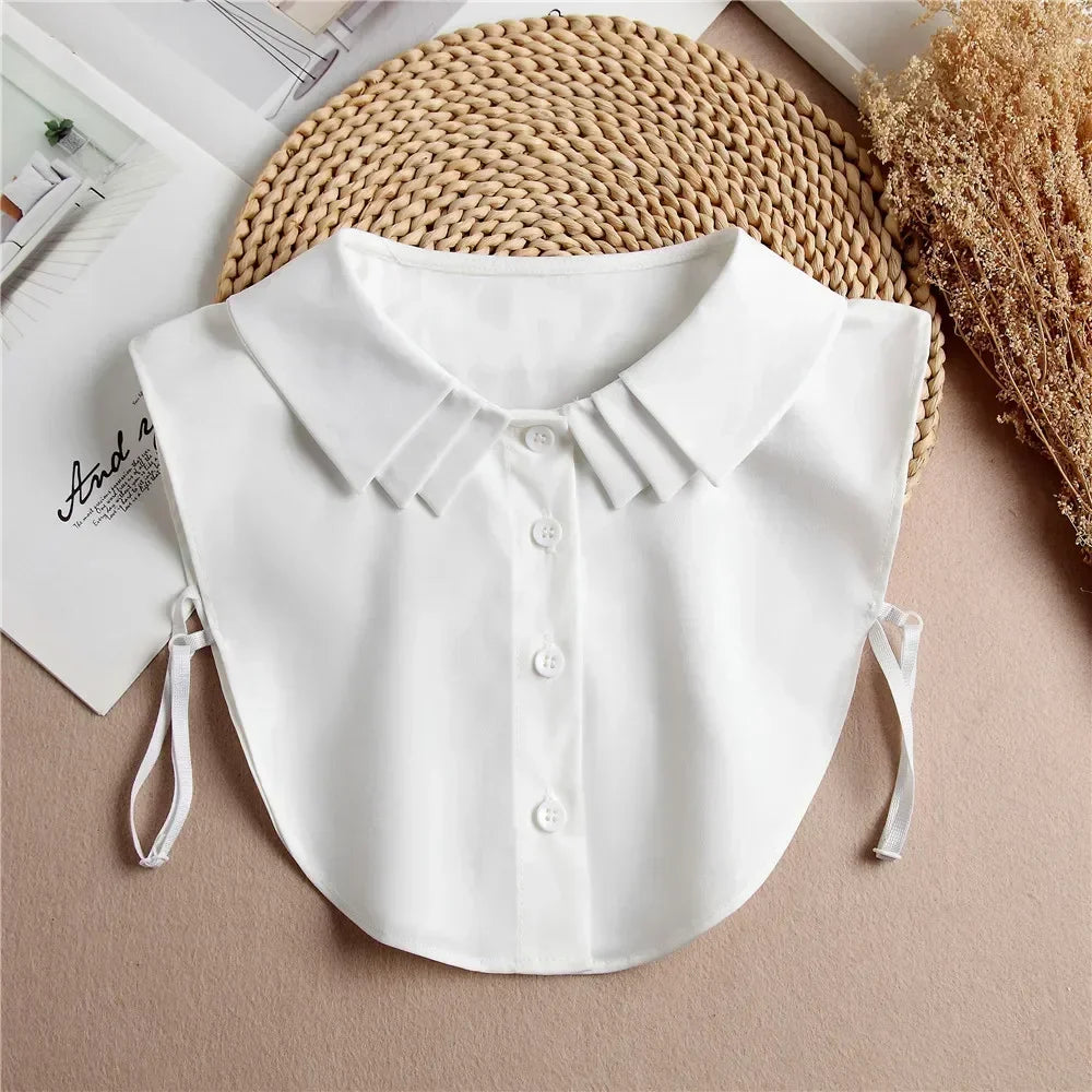 Women's Vintage Lace Front Tie Detachable Collar