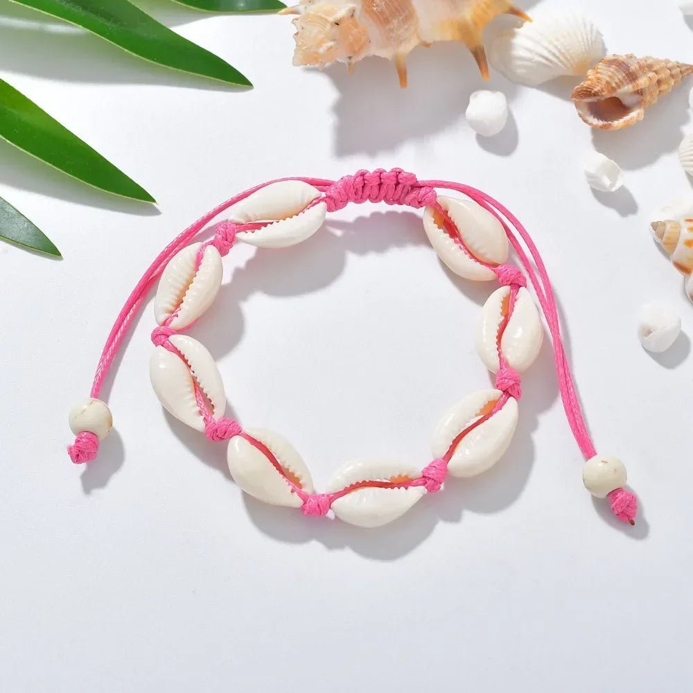 Summer Beach Shell Anklet For Women Bohemian Braided Rope Adjustable Chain Bangle Girls Leisure Vacation Jewelry - memorylane shop