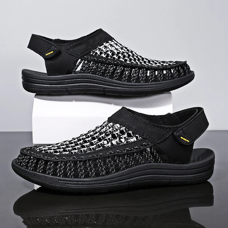 Summer New Sandals Men's Brand Designer Fashion Casual Outdoor Waders Large Size Hand-woven High Quality Beach Sandals For Men